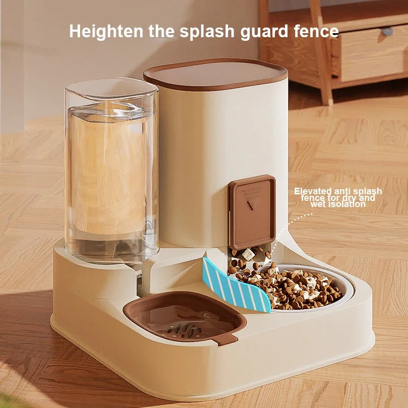 Pet Cat Automatic Feeder, Water Dispenser, Large Capacity Dry Wet Separation Food Container, Pet Supplies - Daisan Mart