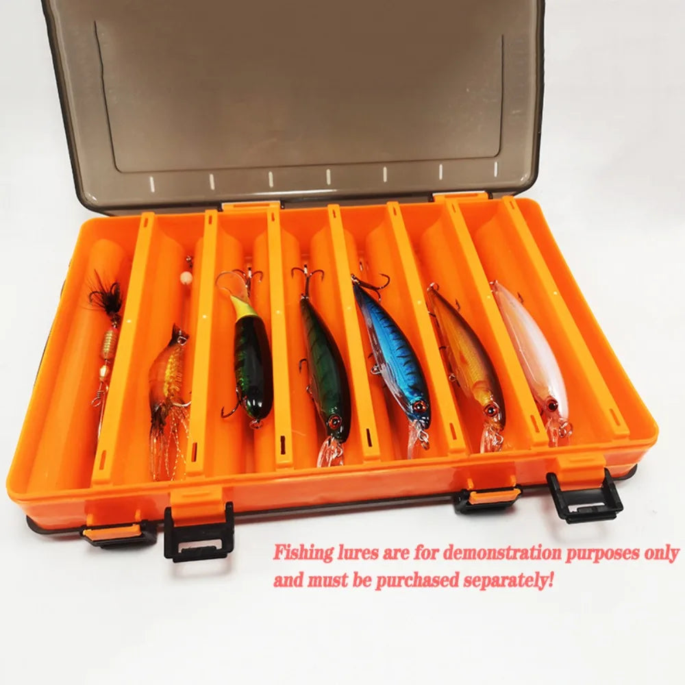 Portable Double-Sided Bait Box for Fishing Tackle