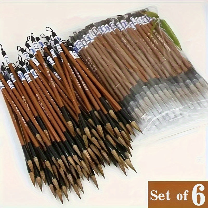 Set of 6 High-Quality Multi-Size Calligraphy Pens