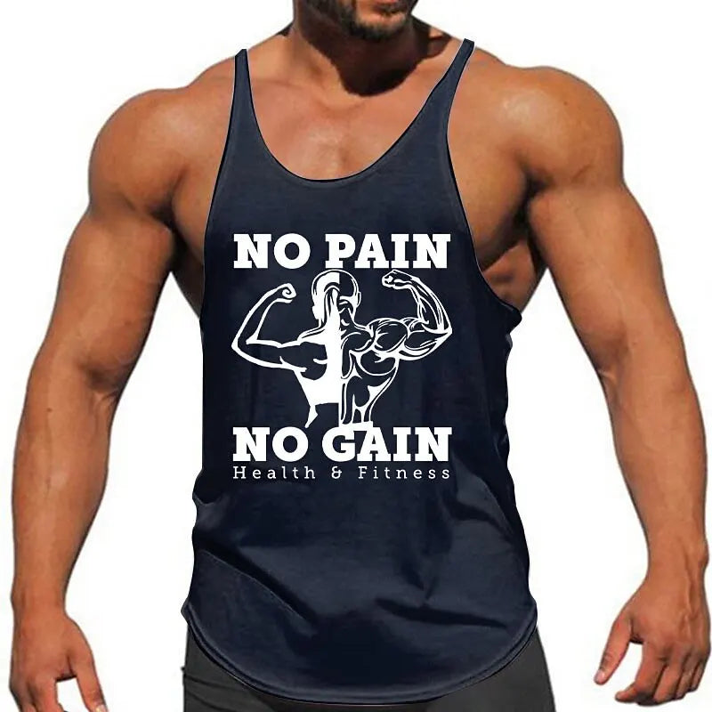 Áo Tank Nam Tập Gym No Pain No Gain Thoáng Mát - Daisan Mart