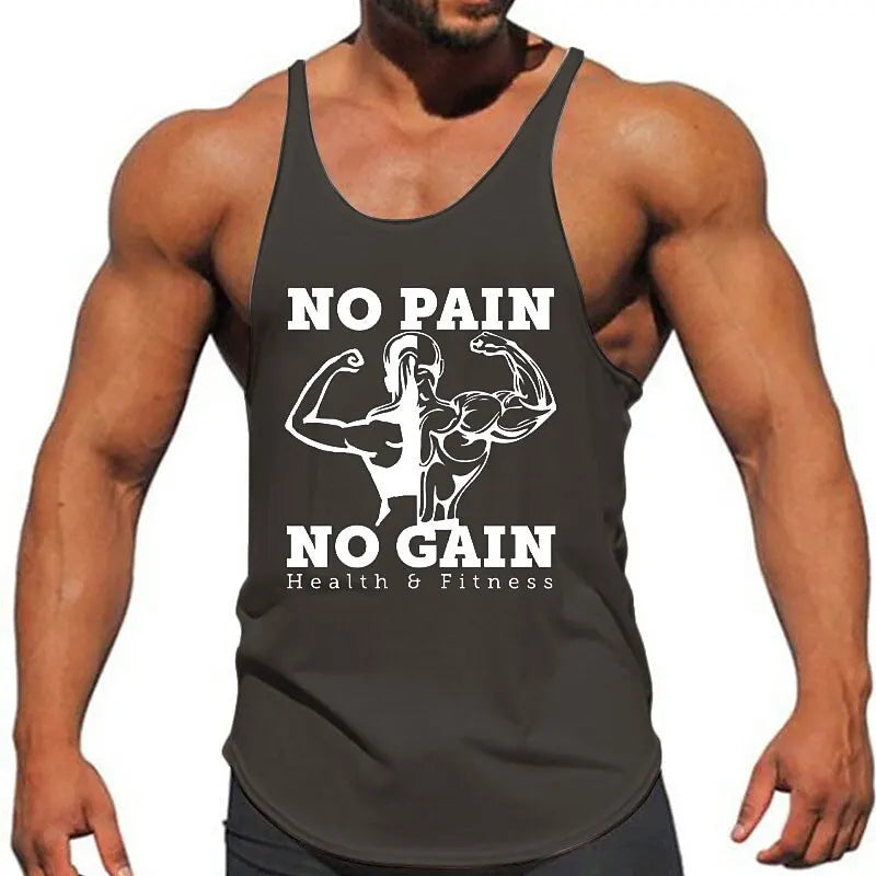 Áo Tank Nam Tập Gym No Pain No Gain Thoáng Mát - Daisan Mart