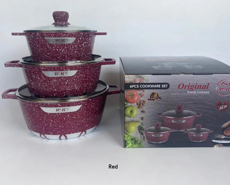 Middle Eastern Modern Granite 6-Piece Sword Style Cookware Set 