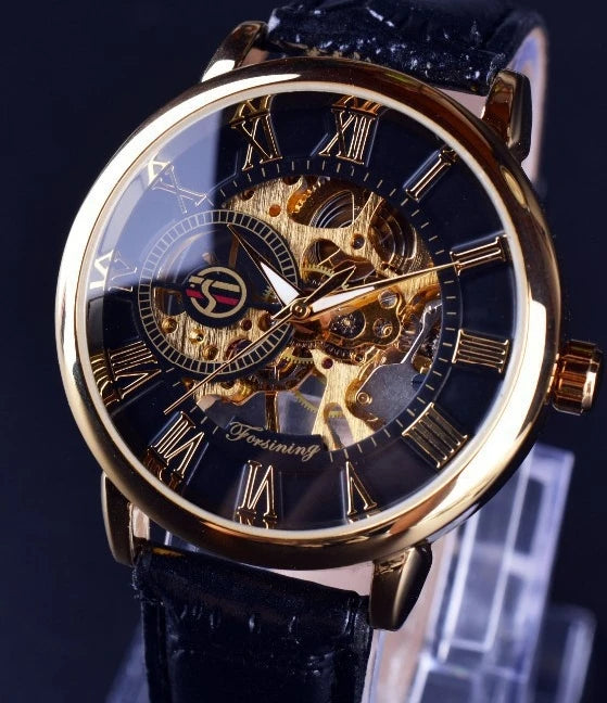 2024 Men's Automatic Mechanical Watch - Breathable Sports Leather