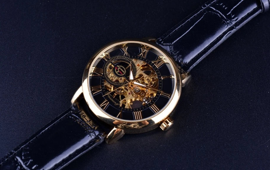 2024 Men's Automatic Mechanical Watch - Breathable Sports Leather