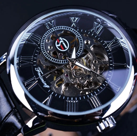 2024 Men's Automatic Mechanical Watch - Breathable Sports Leather