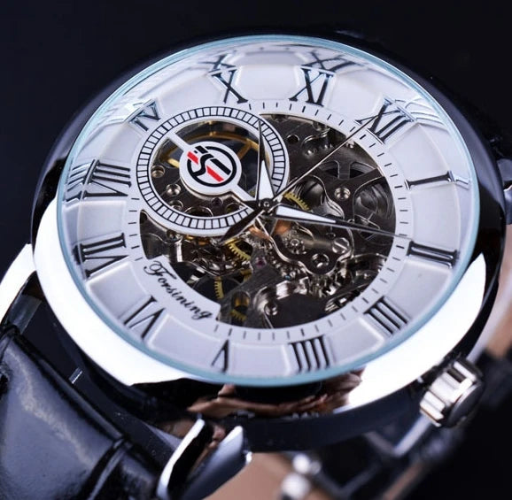 2024 Men's Automatic Mechanical Watch - Breathable Sports Leather