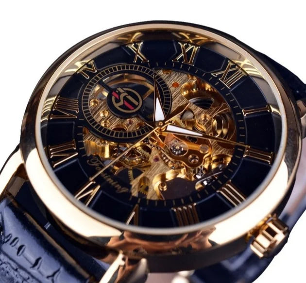 2024 Men's Automatic Mechanical Watch - Breathable Sports Leather