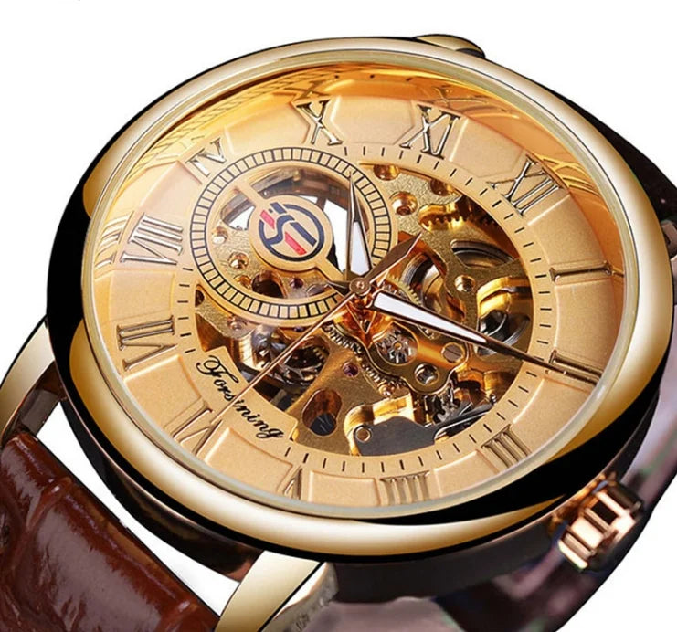2024 Men's Automatic Mechanical Watch - Breathable Sports Leather