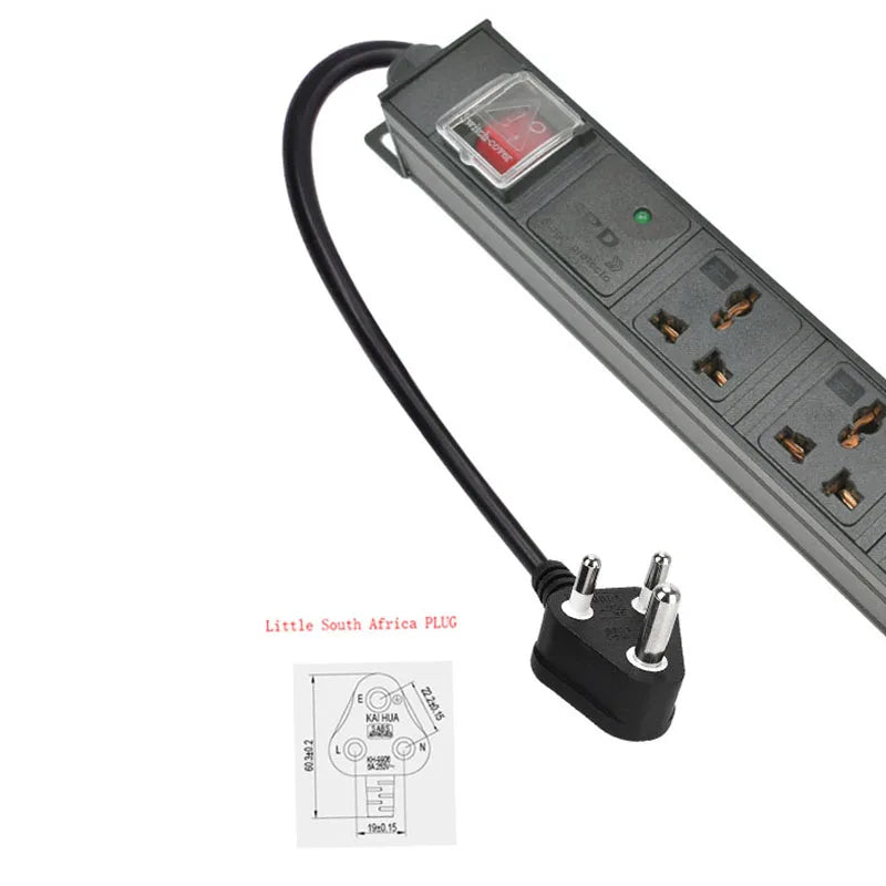 PDU Network Cabinet Rack Power Strip Distribution Outlet Units UK adaptation Universal Socket Compatible US AU Israel eu plug - Daisan Mart
