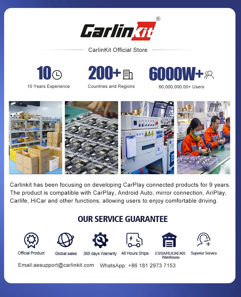 CarlinKit 5.0 4.0 3.0 CarPlay Wireless Dongle Activator Auto-connect For Audi Porshe Benz VW Volvo Toyota Plug&amp;Play MP4 MP5 Play