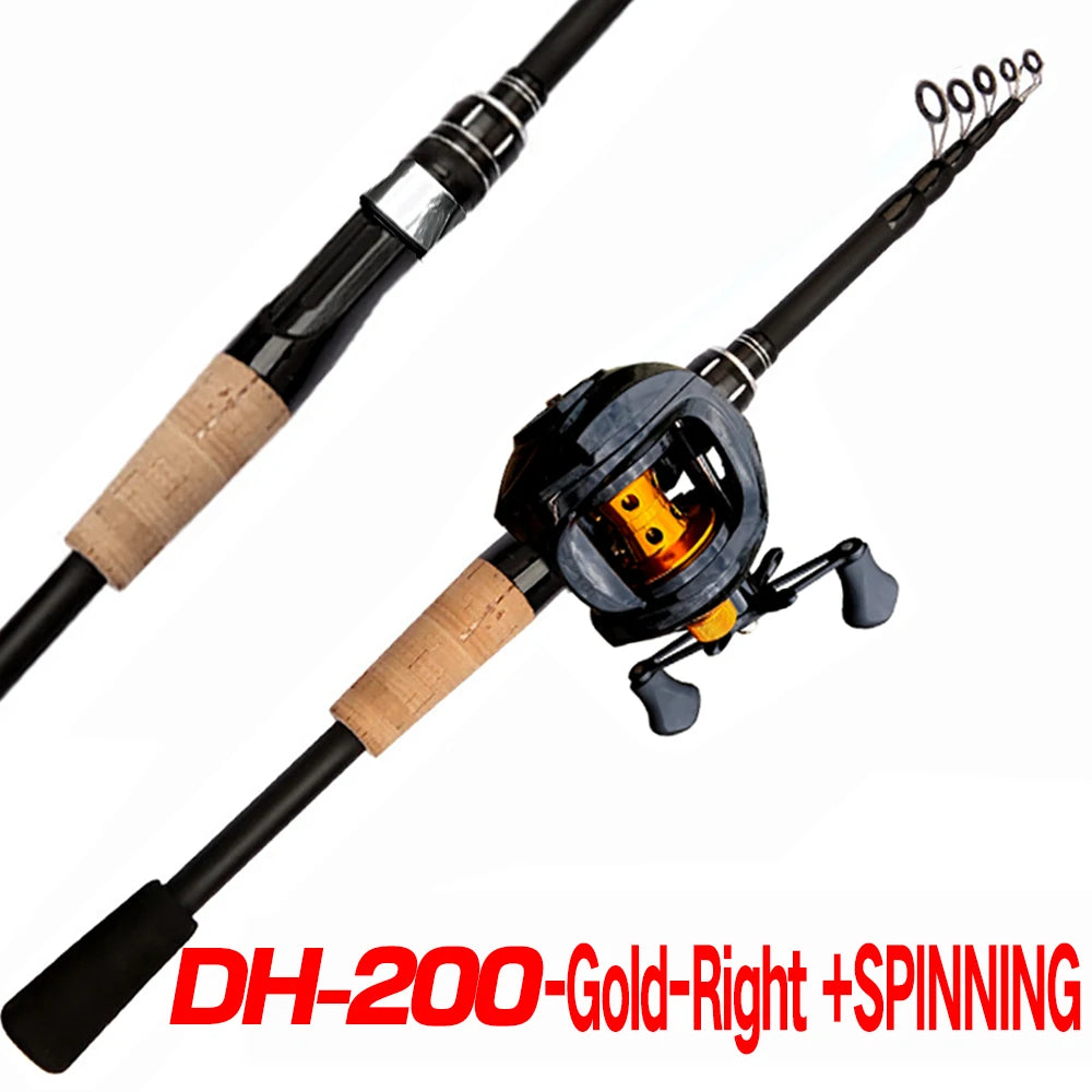 Bộ Cần Câu Lure Xoay Rút Gọn 1.5m-2.4m Tải Tối Đa 8kg - Daisan Mart