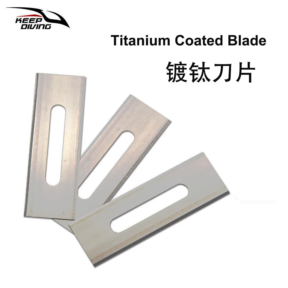 3PCS/lot Replaced Blades for KEEP DIVING Cutting Special Knife Line Cutter Ceramic/Titanium Plated/Stainless Steel Blade Secant