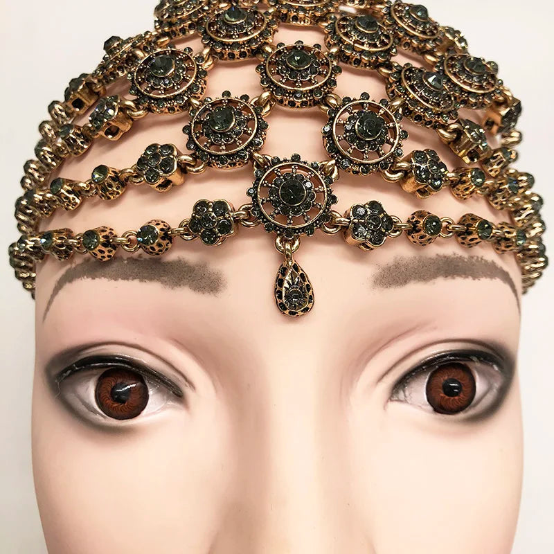 Charming Gold Color Arabian Handmade Bridal Hairband