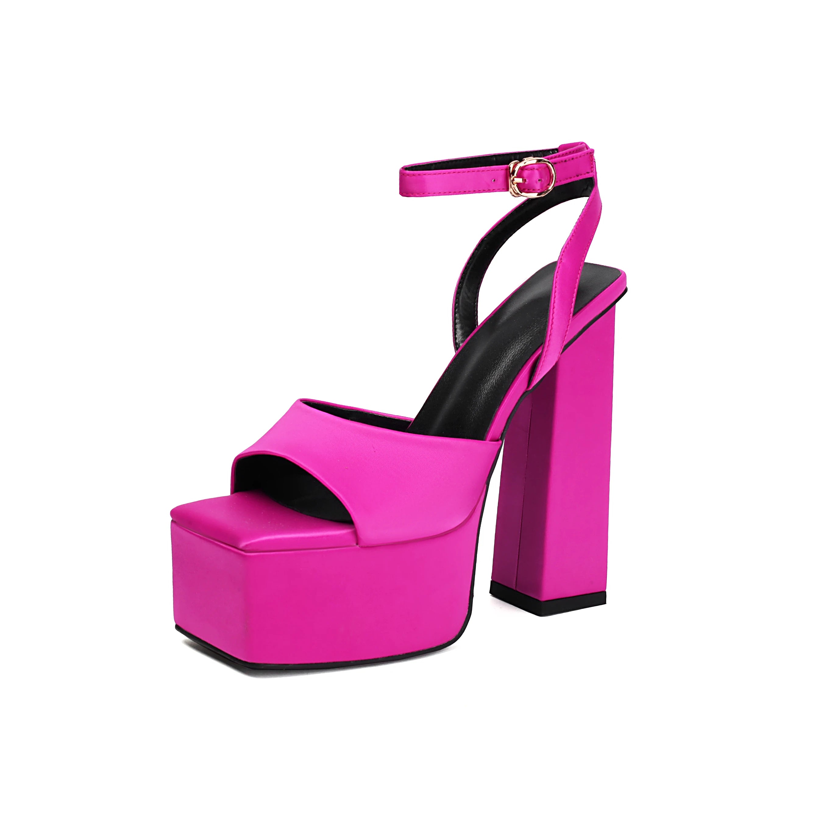 Giày Sandal Cao Gót Xanh Satin Arden Furtado 2025