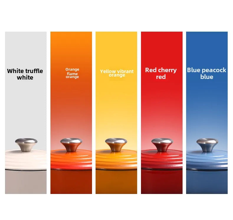 Durable Multi-Purpose Enameled Cast Iron Pot and Pan Set