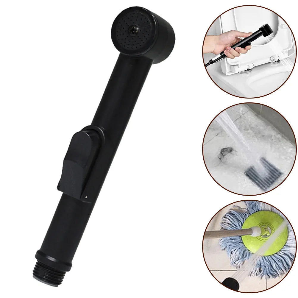 Black ABS Sprayer Handheld Toilet Bidet Bathroom Toilet Bidet Shower Head Nozzle Showerhead Shattaf Spray Shower Head Nozzle - Daisan Mart