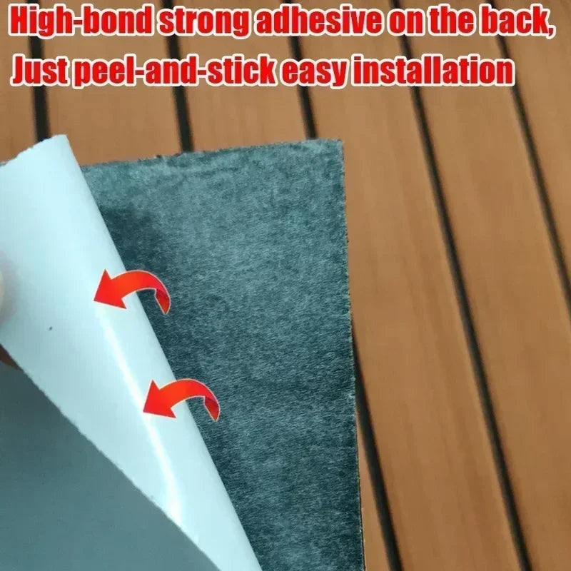 580x2400x5mm EVA Foam Faux Teak Boat Decking Mat Brown Deck Sheet Yacht Flooring Anti Skid Mat Self Adhesive Vehicle Pad - Daisan Mart
