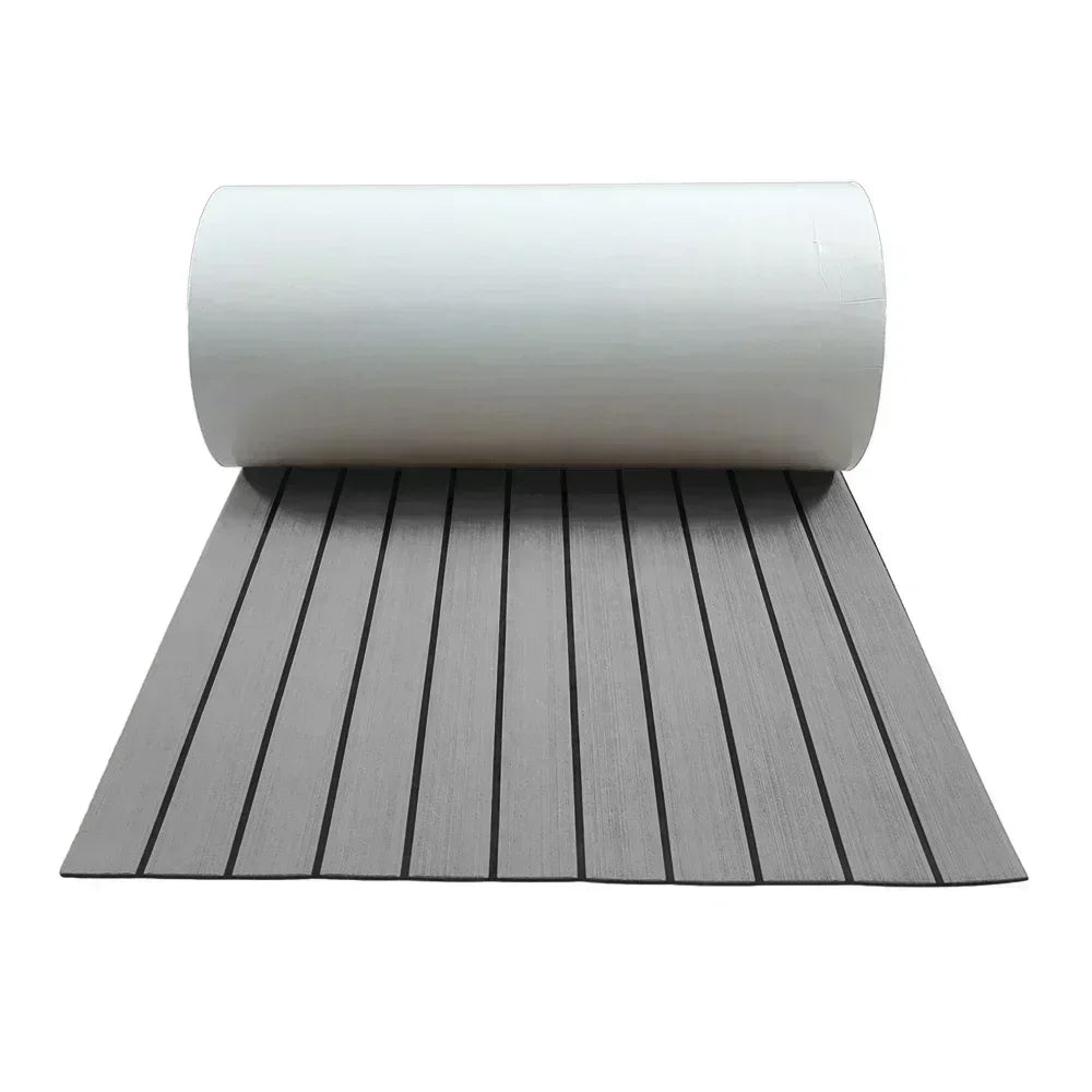 580x2400x5mm EVA Foam Faux Teak Boat Decking Mat Brown Deck Sheet Yacht Flooring Anti Skid Mat Self Adhesive Vehicle Pad - Daisan Mart