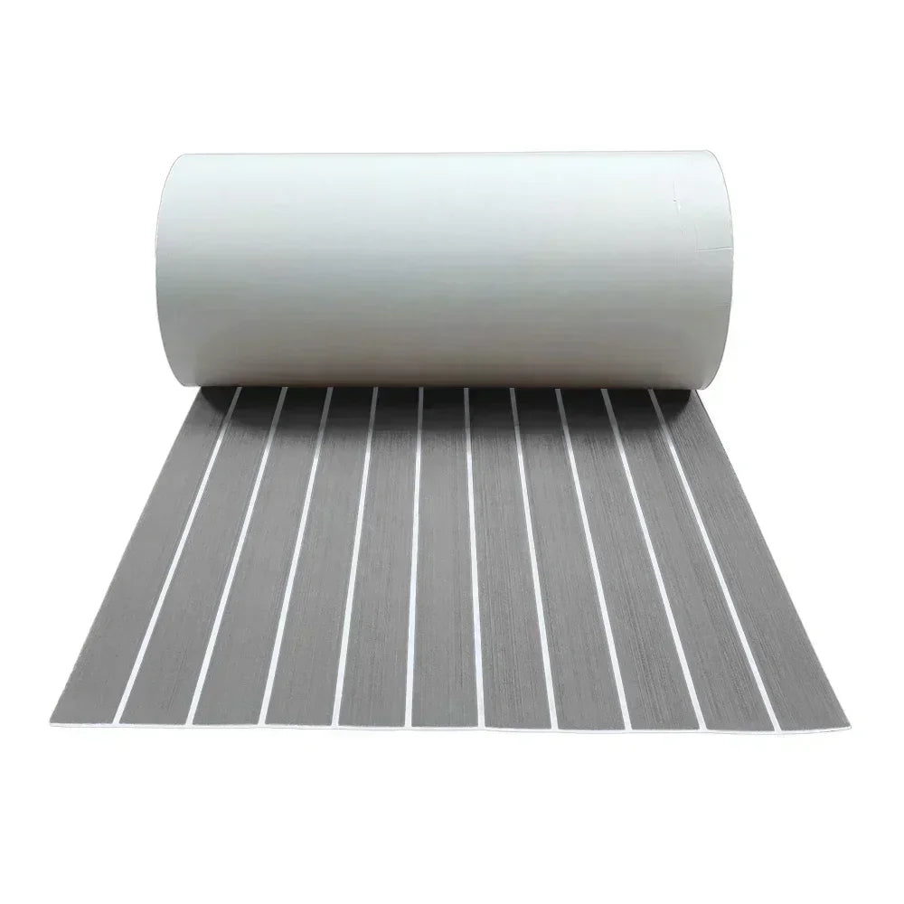 580x2400x5mm EVA Foam Faux Teak Boat Decking Mat Brown Deck Sheet Yacht Flooring Anti Skid Mat Self Adhesive Vehicle Pad - Daisan Mart
