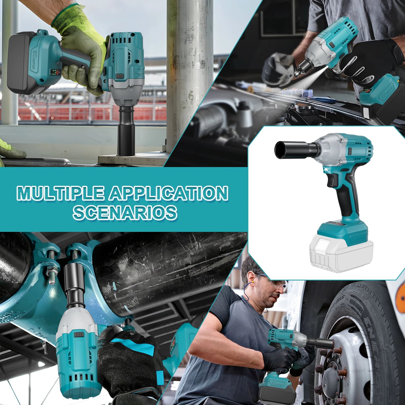 Máy Siết Bu Lông Đa Năng Dùng Pin 18V Cho Makita - Daisan Mart