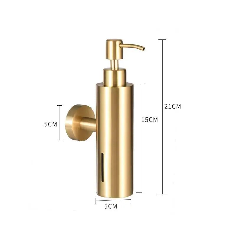 Bình Xà Phòng Inox 250ML Treo Tường Vàng Đen Khách Sạn - Daisan Mart
