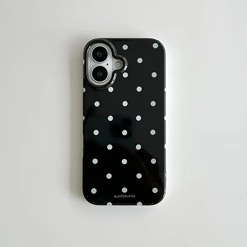 Ốp lưng dễ thương cho iPhone 11-17 Pro Max, màu đen - Daisan Mart