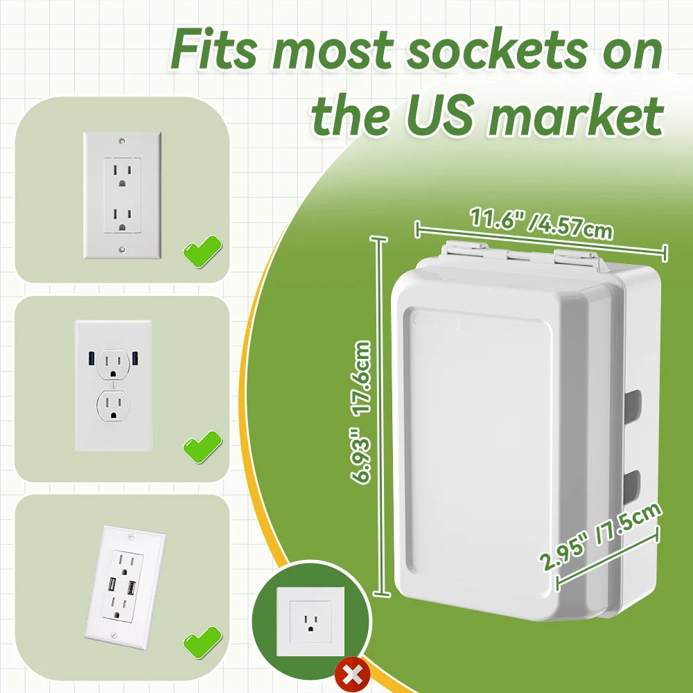 SAFELON 1Pcs Baby Proof Electrical Outlet Box  Electrical Outlet Cover Baby Proof Box  Plug Cover for Baby Safety - Daisan Mart