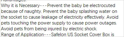 SAFELON 1Pcs Baby Proof Electrical Outlet Box  Electrical Outlet Cover Baby Proof Box  Plug Cover for Baby Safety - Daisan Mart