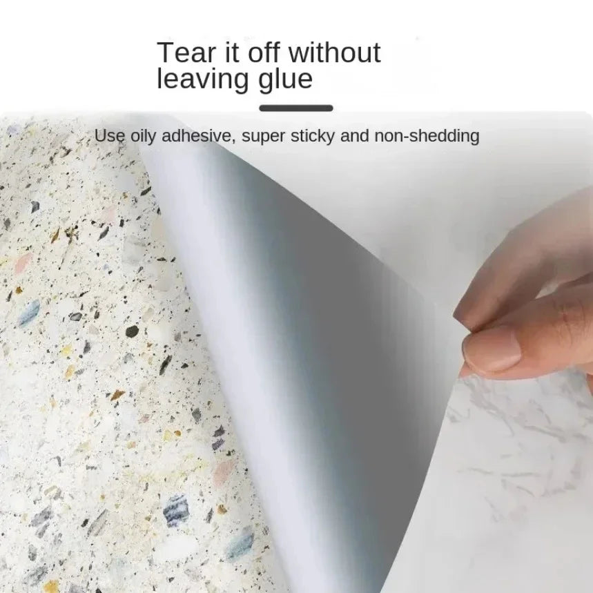 Miếng Dán Bếp Chống Dầu Đá Marble 60CM Tự Dính - Daisan Mart
