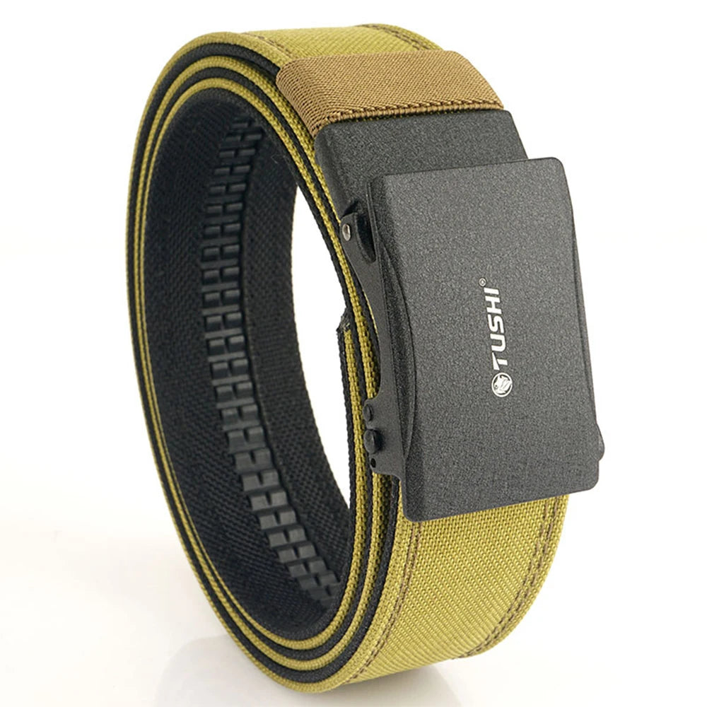Thắt lưng nam TUSHI 3.8cm vải nylon dày đa năng tự động - Daisan Mart