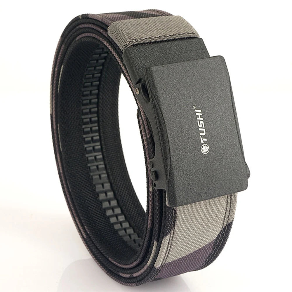 Thắt lưng nam TUSHI 3.8cm vải nylon dày đa năng tự động - Daisan Mart