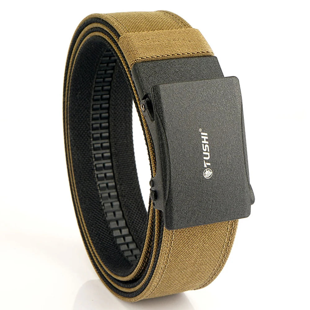 Thắt lưng nam TUSHI 3.8cm vải nylon dày đa năng tự động - Daisan Mart