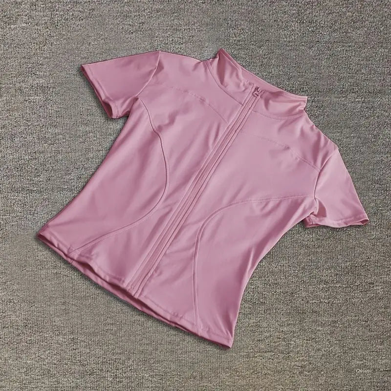 Áo Yoga Nữ Ôm Eo Cao Cấp, Nhanh Khô, Khóa Kéo - Daisan Mart