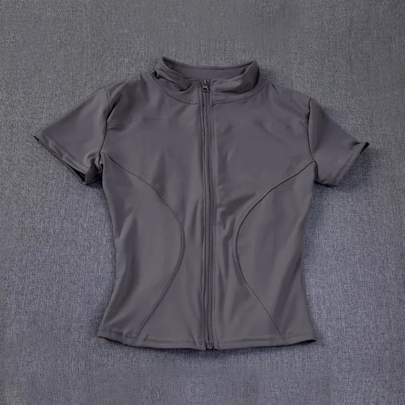 Áo Yoga Nữ Ôm Eo Cao Cấp, Nhanh Khô, Khóa Kéo - Daisan Mart