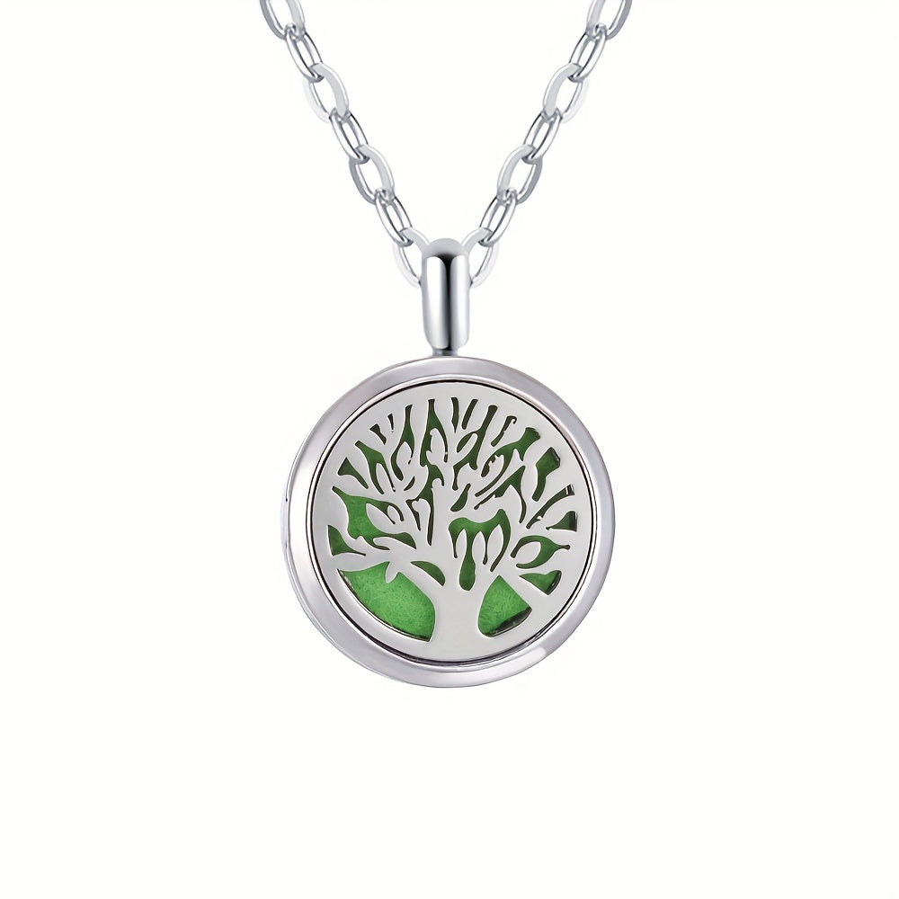 Metal Stainless Steel Pendant Necklace Open Locket Perfume Aroma Essential Oil Diffuser Necklace For Women Girls - Daisan Mart