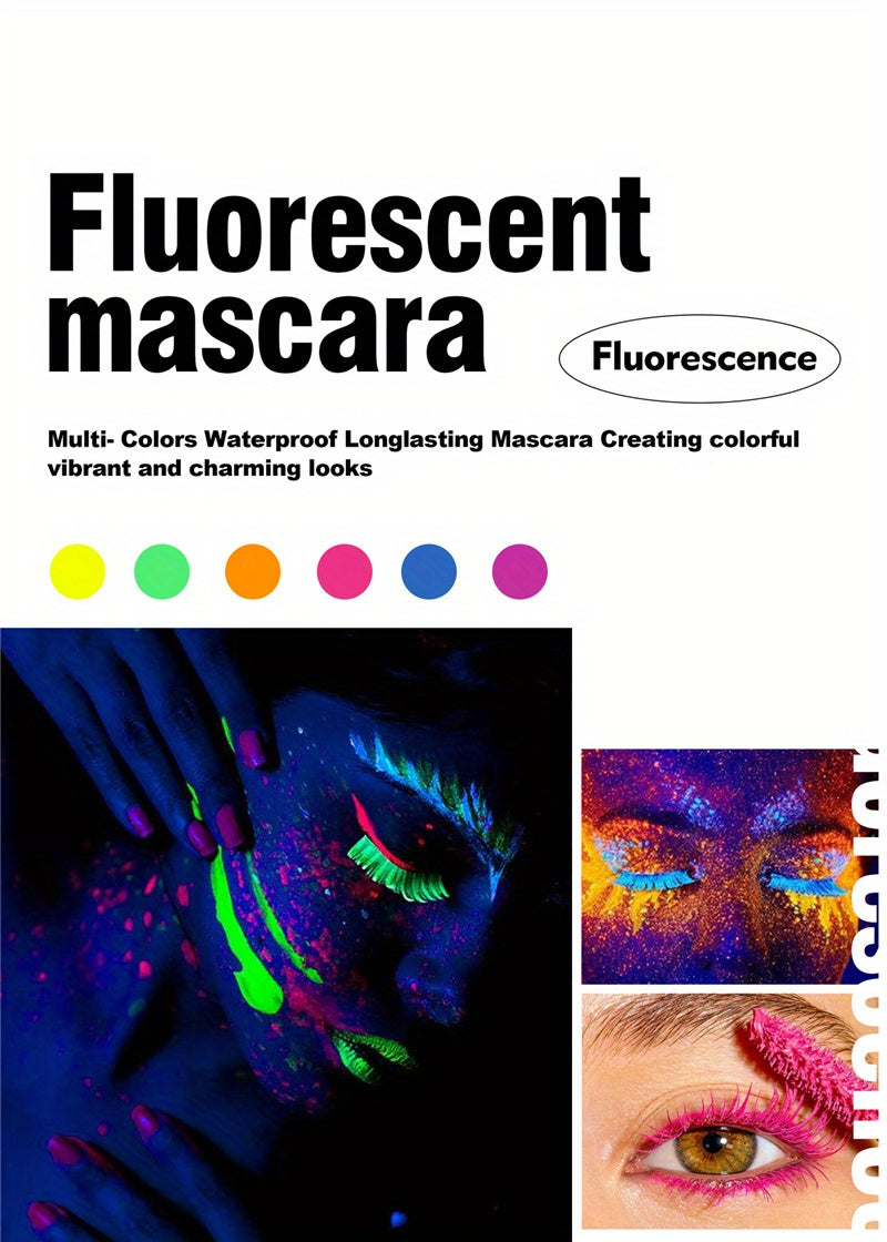 Mascara Neon 6 Màu UV Dạ Quang Chống Lem Lâu Trôi - Daisan Mart