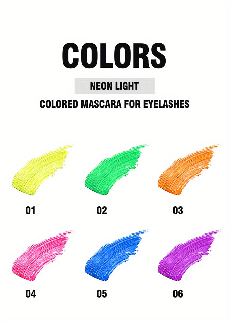 Mascara Neon 6 Màu UV Dạ Quang Chống Lem Lâu Trôi - Daisan Mart