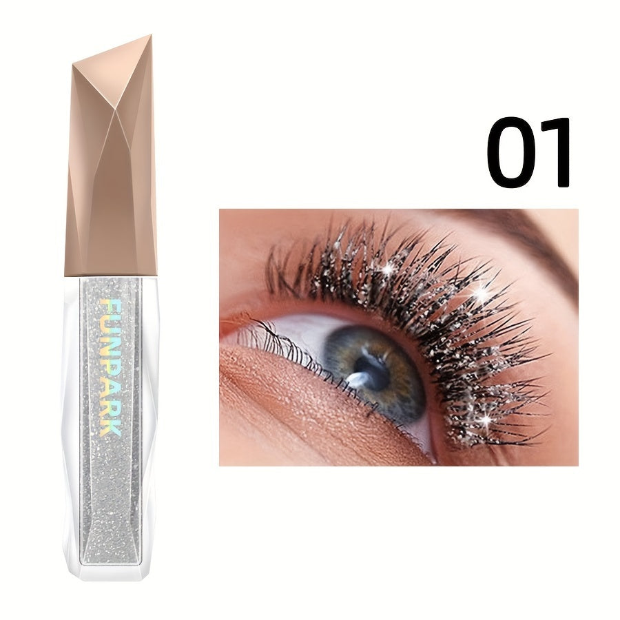 Diamond Long Curled Lashes - Smudge-Proof Glitter Mascara