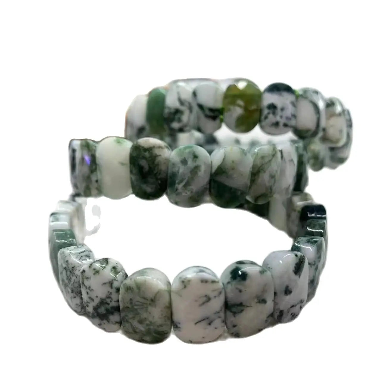 Natural Green Moss Agate Bracelet - Fashion Gift