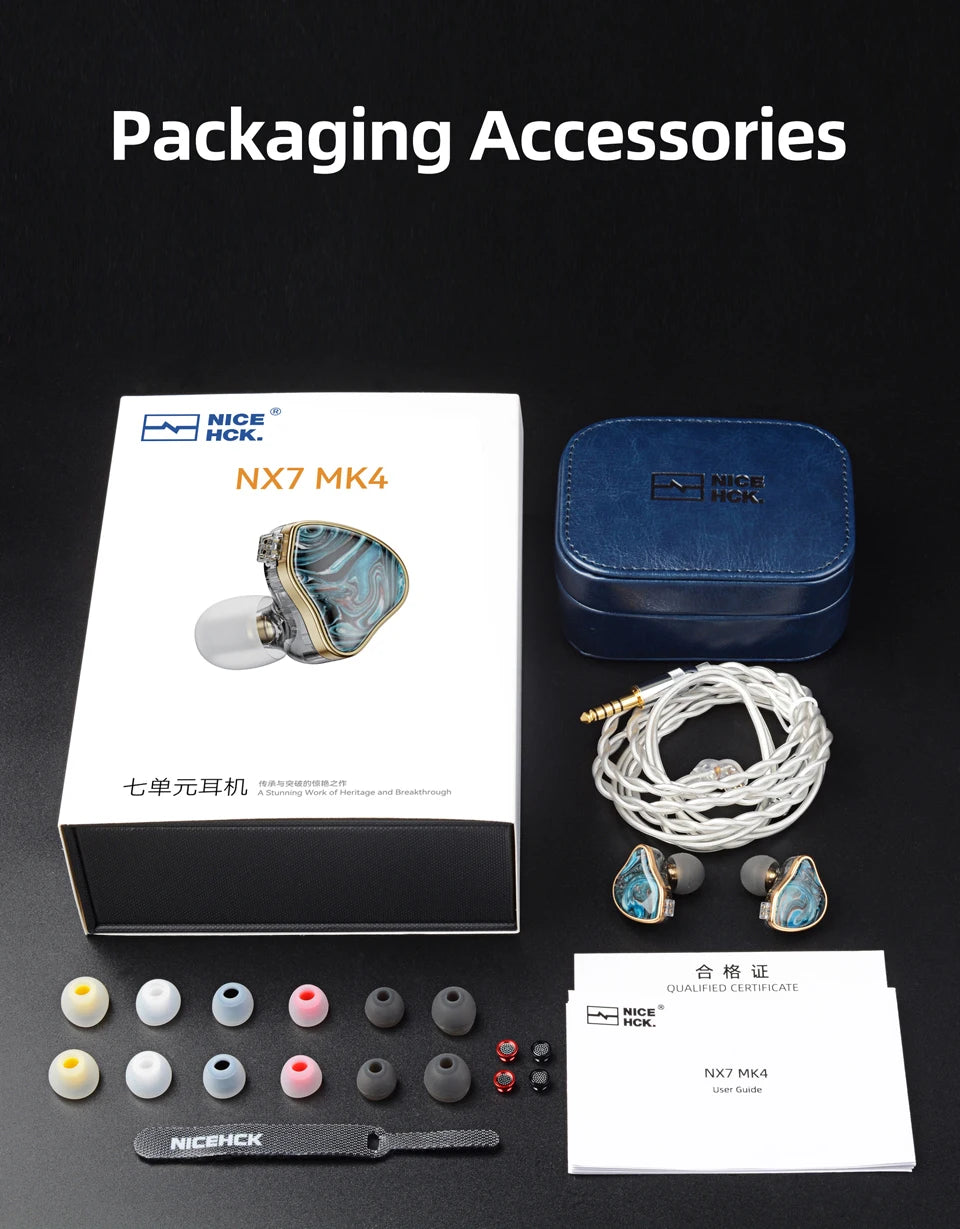 NICEHCK NX7MK4 MK4 Stabilized Wood HIFI Earbud 7 Driver Units Hybrid Audiophile Earphone With Replaceable Tuning Filters IEM MK3 - Daisan Mart