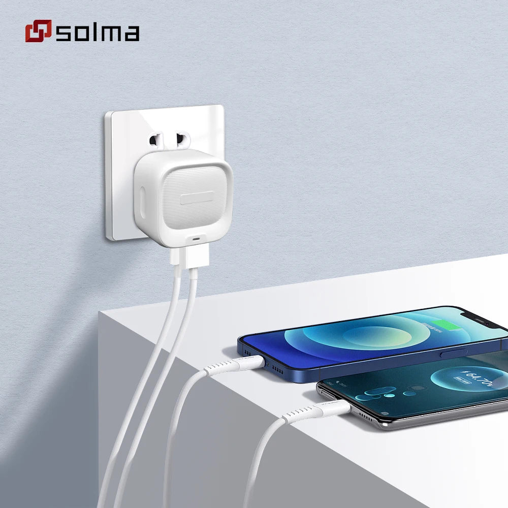 PD+USB Charger Charge For Mobile Phone Plug Charging Adapter Portable Wall Mobile Charger - Daisan Mart