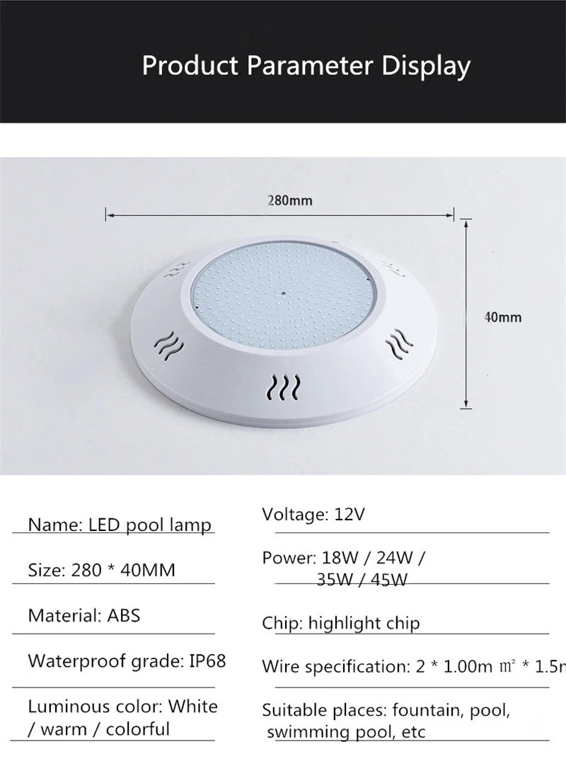 Đèn LED Hồ Bơi Đổi Màu IP68 Chống Nước Siêu Sáng - Daisan Mart