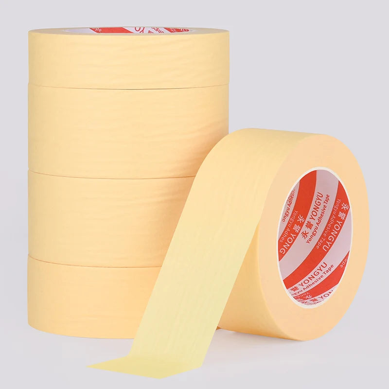 50M Crepe Paper Tape Car Painting Protection Paper Tape No Glue Residue Masking Adhesive Tapes Spray Paint Masking Art Stickers - Daisan Mart