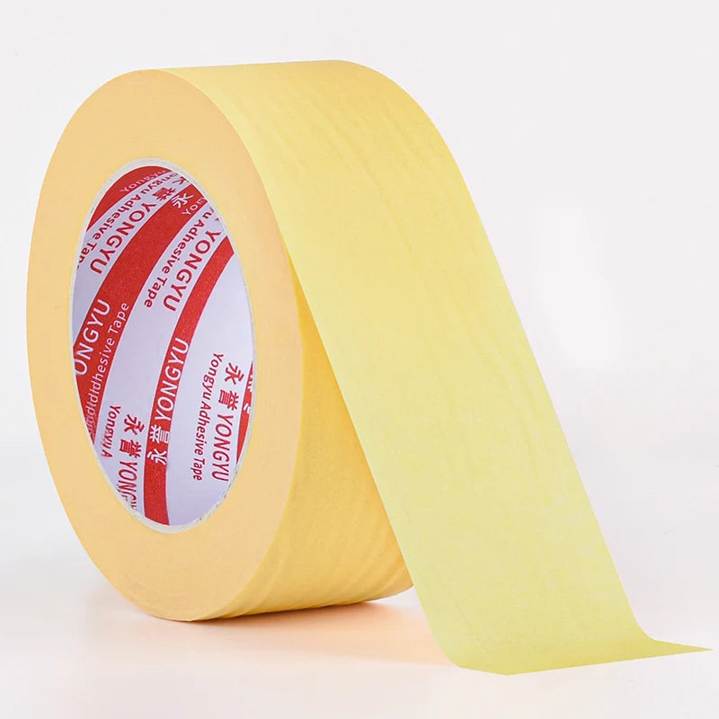 50M Crepe Paper Tape Car Painting Protection Paper Tape No Glue Residue Masking Adhesive Tapes Spray Paint Masking Art Stickers - Daisan Mart