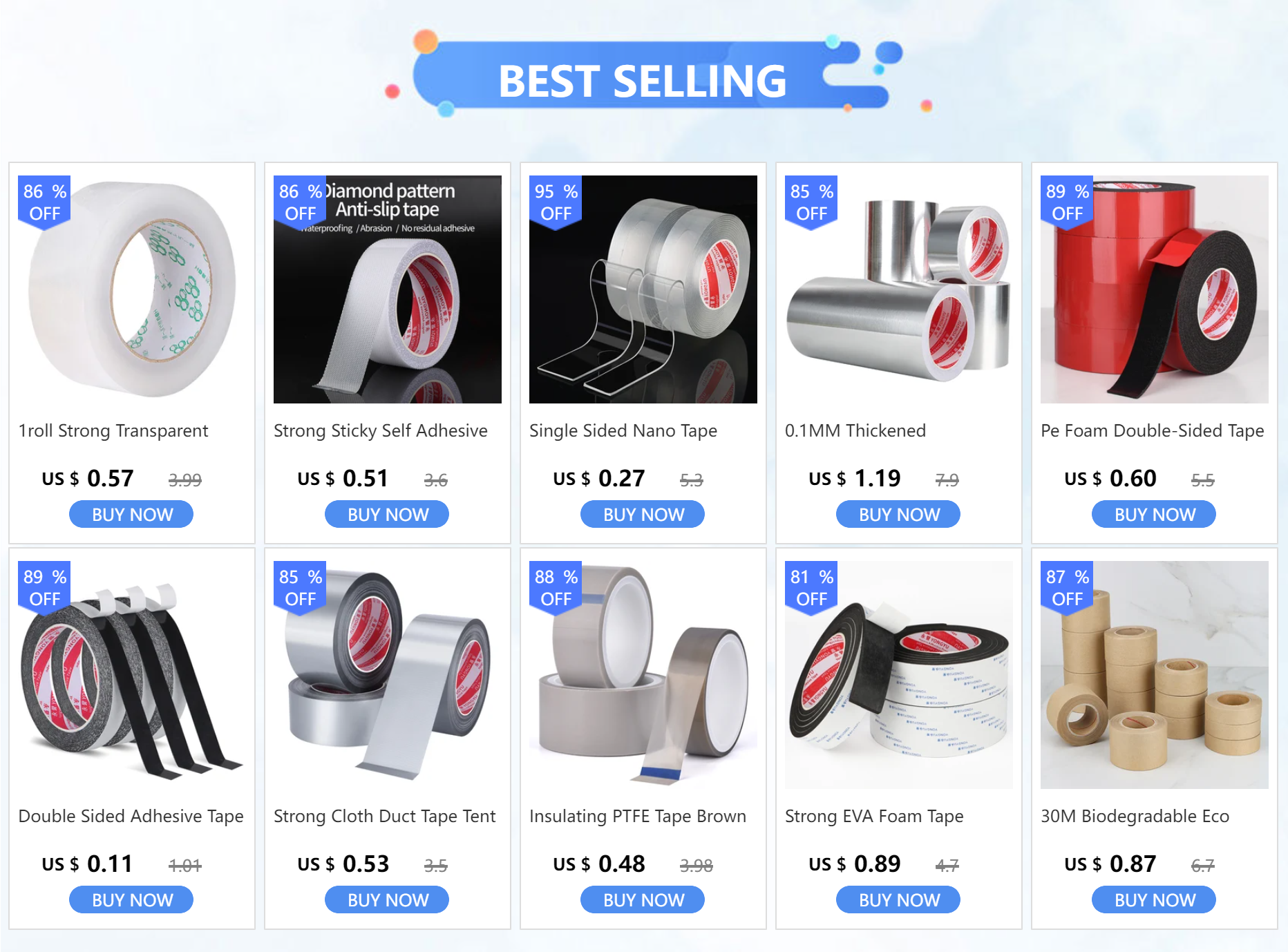 50M Crepe Paper Tape Car Painting Protection Paper Tape No Glue Residue Masking Adhesive Tapes Spray Paint Masking Art Stickers - Daisan Mart