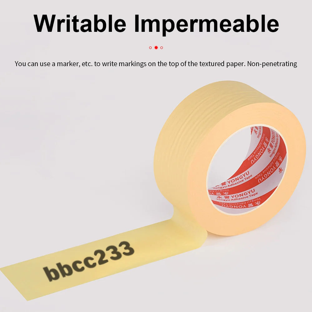 50M Crepe Paper Tape Car Painting Protection Paper Tape No Glue Residue Masking Adhesive Tapes Spray Paint Masking Art Stickers - Daisan Mart