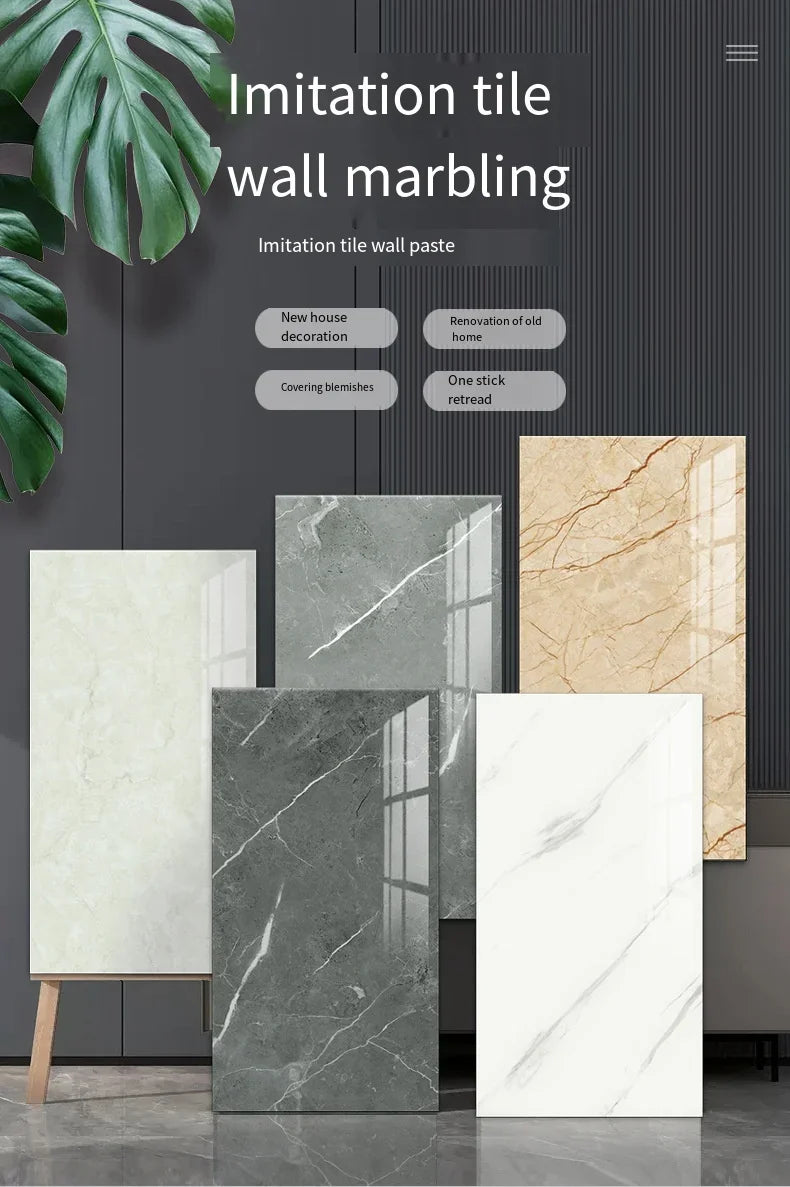 Miếng Dán Tường 3D Giả Gạch 30x60 Chống Nước Marble - Daisan Mart