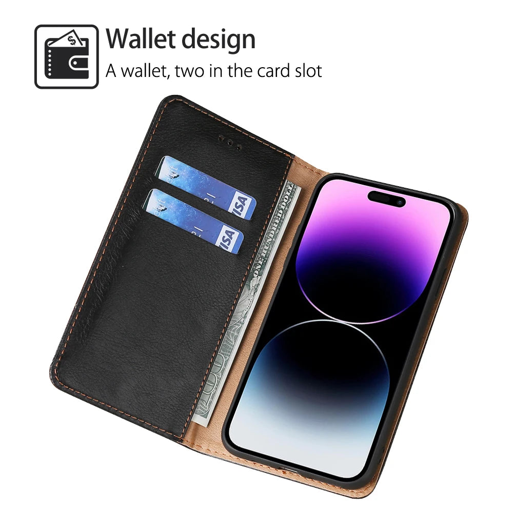 Bao Da Ví Đựng Thẻ iPhone 14 13 12 11 Pro Max XS XR X - Daisan Mart