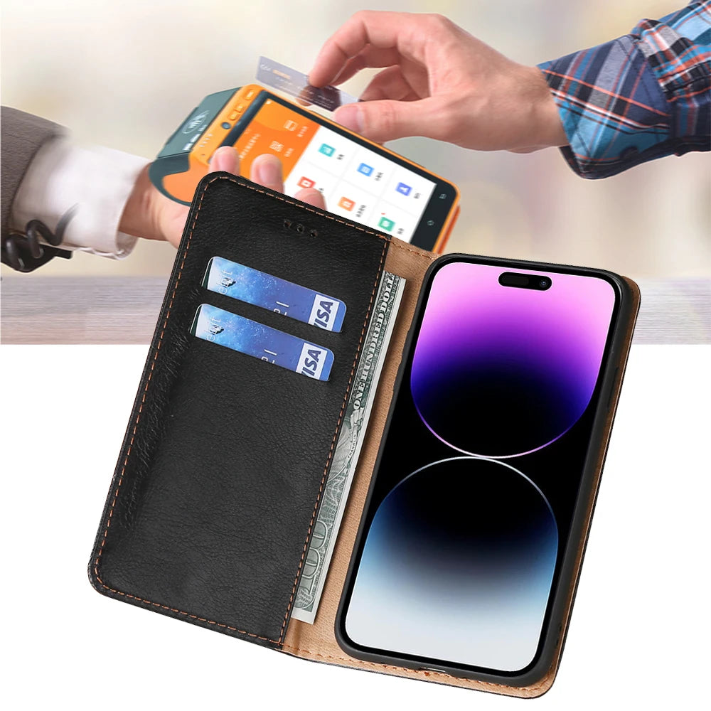 Bao Da Ví Đựng Thẻ iPhone 14 13 12 11 Pro Max XS XR X - Daisan Mart