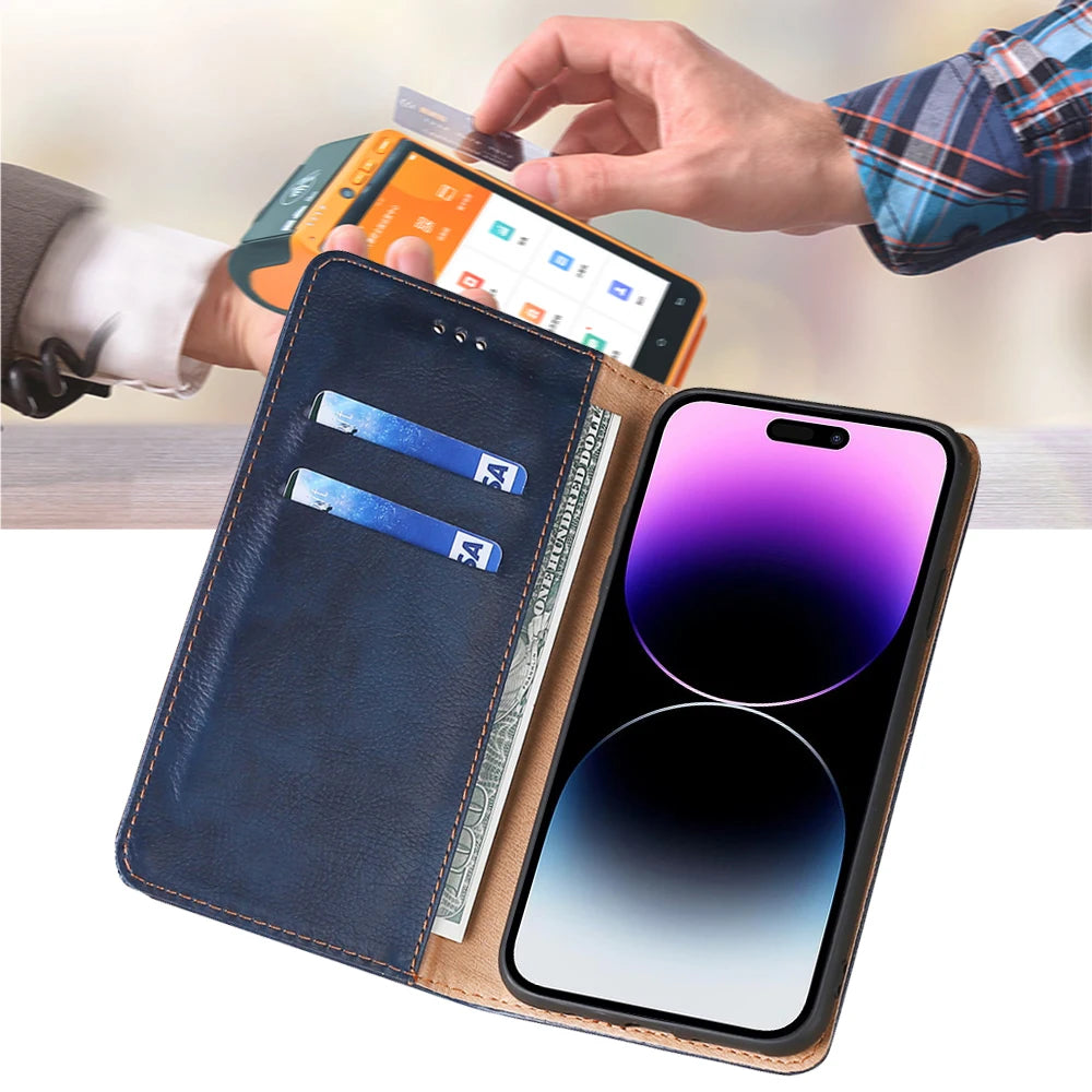 Bao Da Ví Đựng Thẻ iPhone 14 13 12 11 Pro Max XS XR X - Daisan Mart